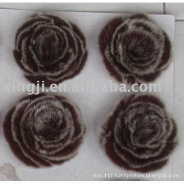 China supplier real rex rabbit fur flowers